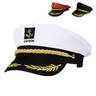 Cappello blu Navy per adulti Yacht cappelli militari barca capitano nave marinaio capitano Costume