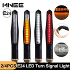 Indicatore di direzione a LED Relè integrato E24 Indicatori di direzione per moto che scorre DRL/Stop Lampada di segnalazione Illuminazione flash Lampeggiante di frenata