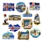 Europa Islanda Magneti per frigorifero 3D Ricordo turistico Magneti per frigorifero Souvenir turistici Regali artigianali Magneti per frigorifero