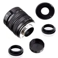 Obiettivo CCTV 35mm f/1.7 APS-C + anello adattatore + 2 anelli macro per telecamera SONY NEX Mirroless A5300/A6000/A6300/A7/A7II/A9