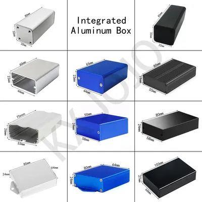 Custodia in alluminio scatola integrata argento/nero/blu scatola impermeabile circuito elettronico