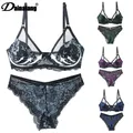 DaiNaFang perizoma BCDE set reggiseno coppa Push Up pizzo Hollow intimo ultrasottile intimo donna