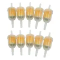 10pcs Universal Inline Gas/Fuel Filter 6MM-8MM 1/4" For Lawn Mower Small Engine Auto Accessories