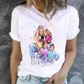 Donne 2022 cartone animato Momlife mamma madre tre ragazze stampa madre Lady T-Shirt Top T-Shirt da