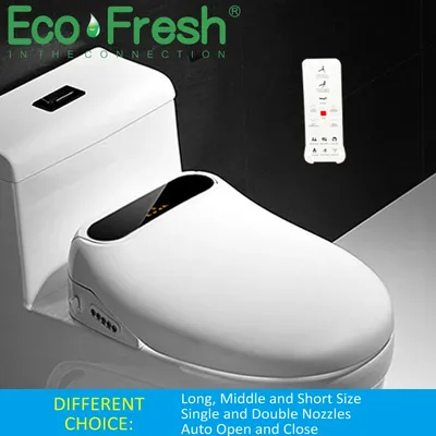 Ecofresh coprisedile per WC intelligente coperchio per bidet elettronico sedile pulito e asciutto
