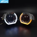 Ronan 2.5 "Bi Xenon Lente del proiettore LED Coperture DRL Angel Eyes Bianco Giallo Segnale di
