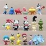 5-7cm cartoon cat in the hat action figure doll PVC Dr.Seuss kids collection model toy