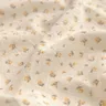 140x50cm tessuto di lino di cotone lavato a fiori piccoli arancioni rendendo camicia elegante