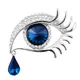 Strass di cristallo di alta qualità spilla occhio blu spille moda donna cappello scarpe gioielli