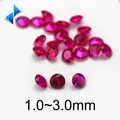 Dimensioni 1.0mm ~ 3.0mm 1.25 #3 #5 #8 # pietra rossa taglio rotondo pietra preziosa sintetica per