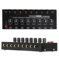 Amplificatore per cuffie stereo a 8 canali Amplificatore audio portatile a rumore ultra basso Splitter per auricolari con adattatore di alimentazione