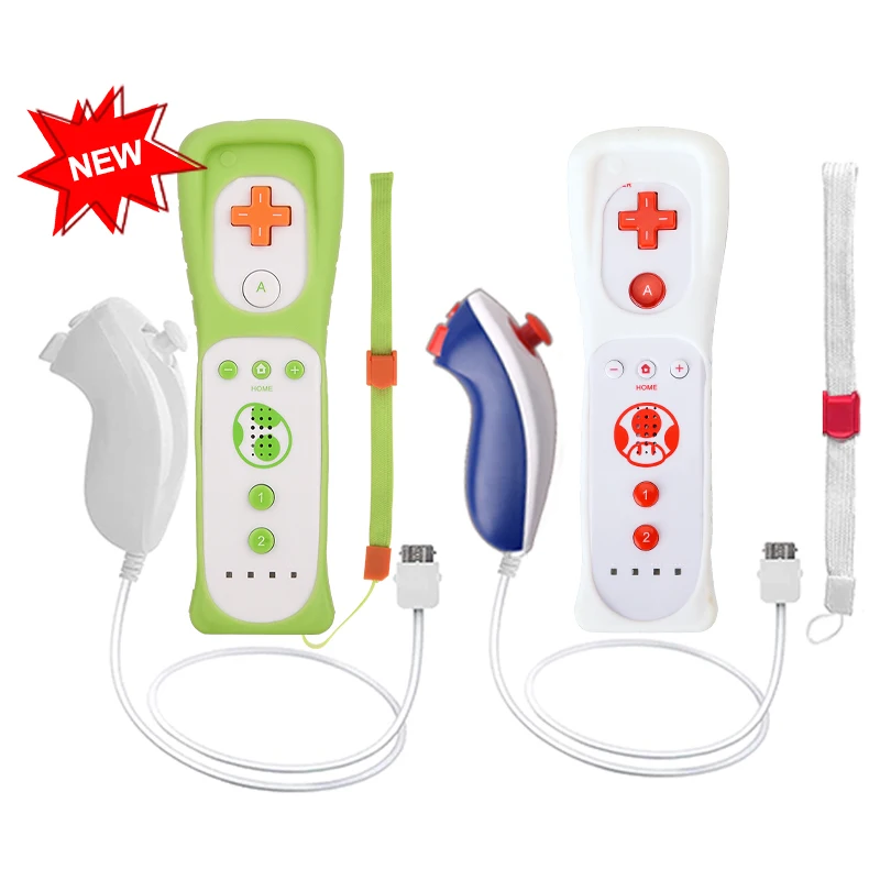 2PCS Controller per Wii Remote Controller Gamepad con Motion Plus per Ninetend Wii/Wii U Wireless Gamepad per Console di gioco Wii