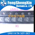 50 pz/lotto UMX1N UMX1 X1 SOT-363 UMX1NTN doppio transistor