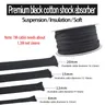 3mm/5mm/8mm/12mm/15mm/20mm advanced black pure cotton shock absorption net audio hifi signal cable