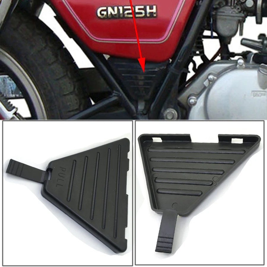 Moto Cassetta degli Attrezzi Copertura Coperchio Laterale Piccolo Tappo Moto Refit Parti Per Suzuki GS125 GN125 GN250 GN 250 125 EN125 HJ125K HJ125-7
