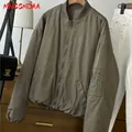 MNCCMOAA-giubbotto Bomber da donna cappotto femminile capispalla con cerniera tascabile Casual