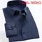 Camicia da uomo a righe da lavoro autunno-inverno manica lunga camicia da uomo blu oversize 8XL di