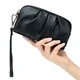 New 2021 Versatile Lady Wallet Contrast Color Key Ring Chain Style Real Top Layer Cow Leather Zipper