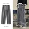 Autunno coreano moda coulisse Y2K Jeans Homme classico Baggy dritto gamba larga pantaloni 2023 nuovo