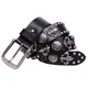 NEW Genuine Leather Heavy Metal Rivet Punk Belts For Men Rock Stud Cowboy Belt Men Ceinture Homme