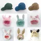 Ob11 Doll Rabbit Hat Candy Color Cute Animal Shape Hat For Molly obitsu11 GSC Clay Head 1/8