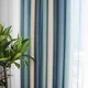 Striped Blackout Curtains for Living Room Window Treatment Bedroom Thick Curtains Linen Fabric