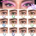 UYAAI Colored Contact Lenses Brown Eye Lens Natural Blue Purple Color Contacts Makeup Colored Pupils