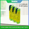 2.4V 1/2AA 600mAh Ni-MH Rechargeable battery 1/2 AA nimh cell with welding tabs for electric shaver