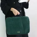 Valigetta portatile in pelle PU coccodrillo personalizzata gratuita custodia Anti-caduta per Macbook