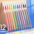 6/12 pz penne colorate Set penna Gel multicolore 0.5mm penna a inchiostro penna a punta Fine