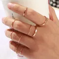 10 Pcs/Set 2020 Fashion Simple Design anillos Vintage Gold Silver Color Joint Rings Sets for Women