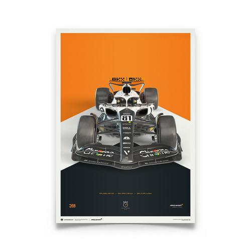 McLaren Formel-1-Team – Oscar Piastri – The Triple Crown Livery – 60. Jahrestag – Poster 2023