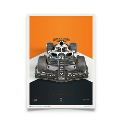 McLaren Formel-1-Team – Oscar Piastri – The Triple Crown Livery – 60. Jahrestag – Poster 2023 Image