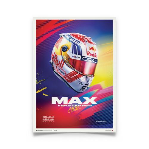 Red Bull Racing Max Verstappen 2023 Helmplakat