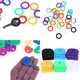 10/24/32Pcs Multi Color Key Covers Hollow Rubber Soft Key Locks Keys Cap Topper Keyring Key Case For