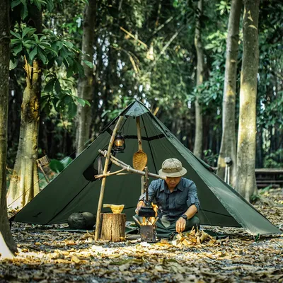 Onetigris Multiuse Raincoat Configurable Outdoor Tent TENTSFORMER Poncho Shelter 1500mm Waterproof 3 Season Single Tent Hiking