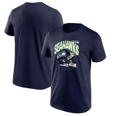 Seattle Seahawks End Around Helm-Grafik-T-Shirt – Herren Image