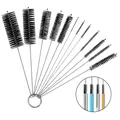 10Pcs/Set Nylon Straw Glass Tube Cleaner Brushes Stainless Steel Cleaning Brush Bottle Fish Tank