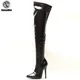 5.5 Inch Sexy Thigh High Pointed Toe Stiletto Over The Knee High Heel Stretch Boots Size36-46 Adult