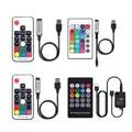 USB LED Luci di Striscia di RGB IR USB RF Remote Controller 5V 12V 24V RGBW HA CONDOTTO LA Luce di Striscia 3 17 20 24 chiave A Distanza Senza Fili
