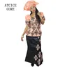 Abiti africani per donna Bazin Brode Design Dress tre pezzi un Set