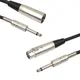 3-Pin XLR Female/Male to 1/4 6.35mm Jack Male Plug TRS Audio Cable Mic Adapter Cord for Microphone