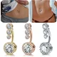 1Pc Surgical Steel Belly Button Ring Piercing Sexy Dangling Belly Ring Crystal Belly Piercing Woman