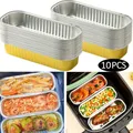 5/10Pcs Mini Loaf Baking Pan Aluminum Foil Rectangle Cupcake Mold Tray Disposable Food Container for