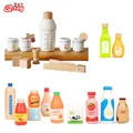 Pretend Play Toy Wooden Drink Set Kitchen Food Toys Kids Montessori Educational Game Children Wooden