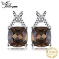 JewelryPalace Delicate 1ct Genuine Smoky Quartz Stud Earrings 925 Sterling Silver Stud Earrings