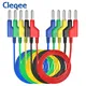 Cleqee 5x Random Color Dual Stackable 4MM Banana Plug DCC Power Test Leads 20A Multimeter Test Cable