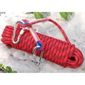 12mm Outdoor Climbing Rope with Hook 20m High Strength Climbing Safety Rope Camping Hiking Rescue