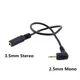 1x 3.5mm Female Stereo to 2.5mm Mono Male Plug Headset Aux Headphones Adapter Converter Cable Cord