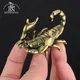 Retro Brass Scorpion Figurines Miniatures Tea Pet Small Animal Pen Holder Crafts Collection Office